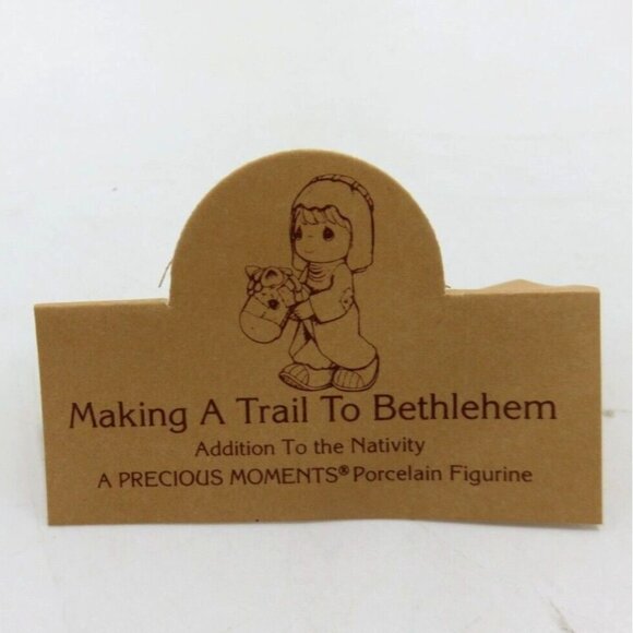 PRECIOUS MOMENTS "Making A Trail To Bethlehem" Porcelain Figurine Boxed 1995 - Picture 10 of 10